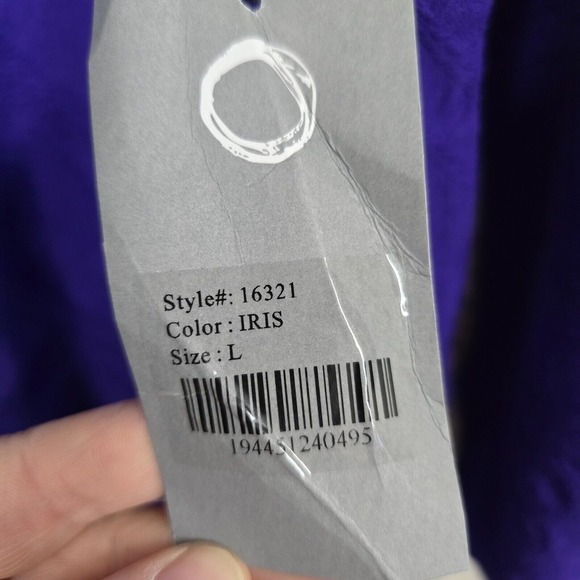 Habitat Clothes To Live In Top Womens Large Purple Long Sleeve Cowl Neck Modest - Picture 5 of 12